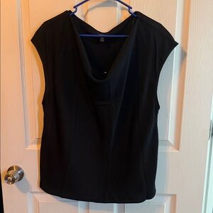 Banana Republic Black Sleeveless Cowl Neck Blouse